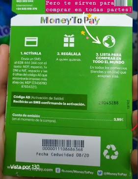 moneytopay gift cards comision