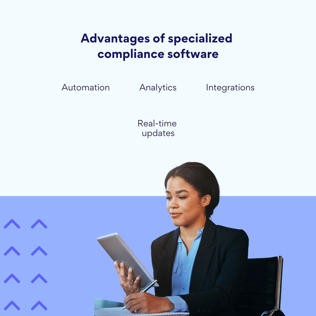 Pic. 2. Advantages of specialized compliance calendar systems. 