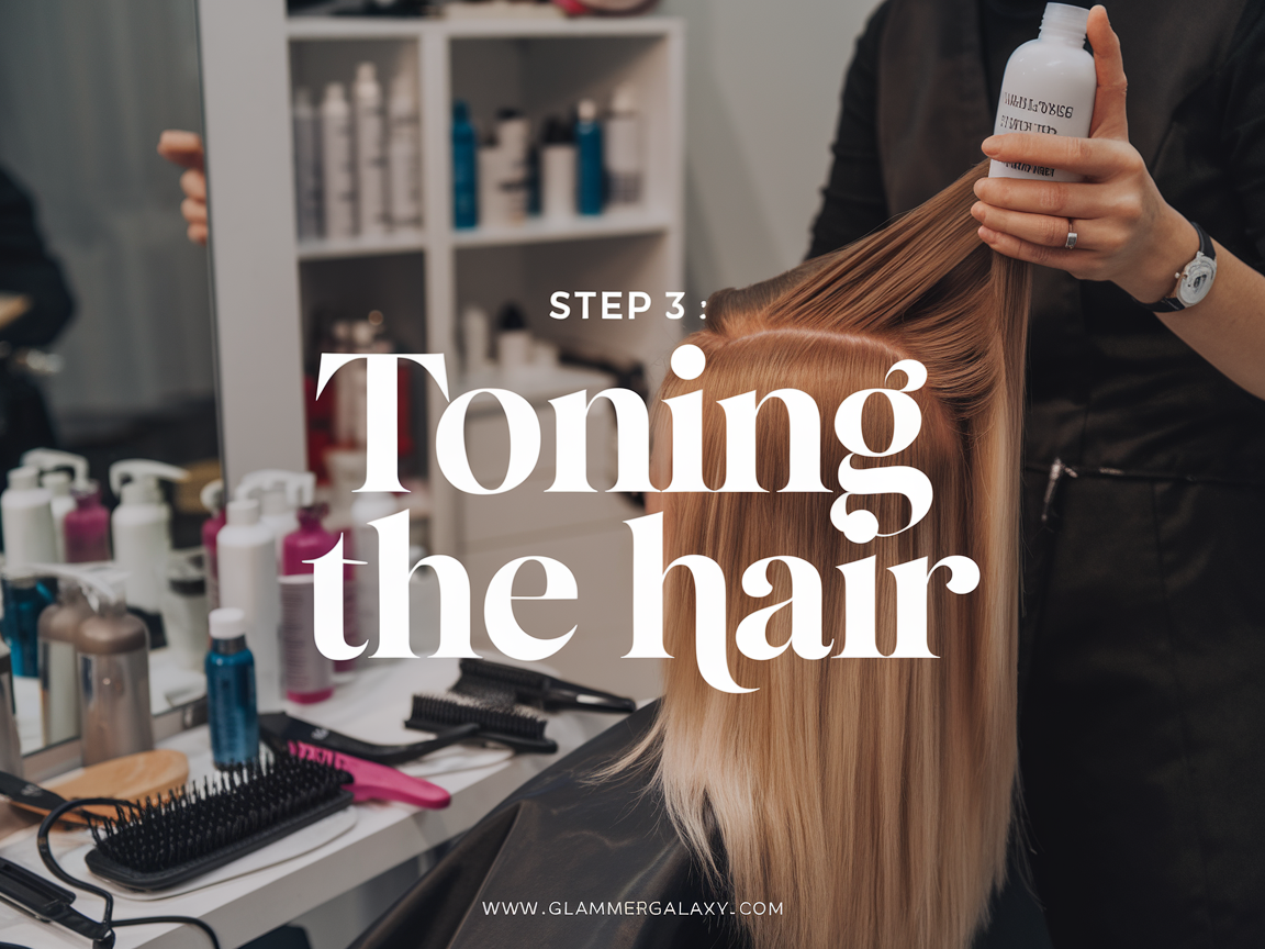 Step # 3 : Toning the hair