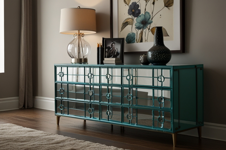 Glass Spindle Dresser