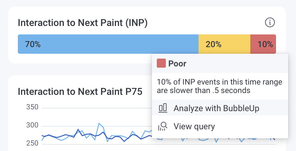 Debugging INP: How to access BubbleUp from the Web Launchpad.