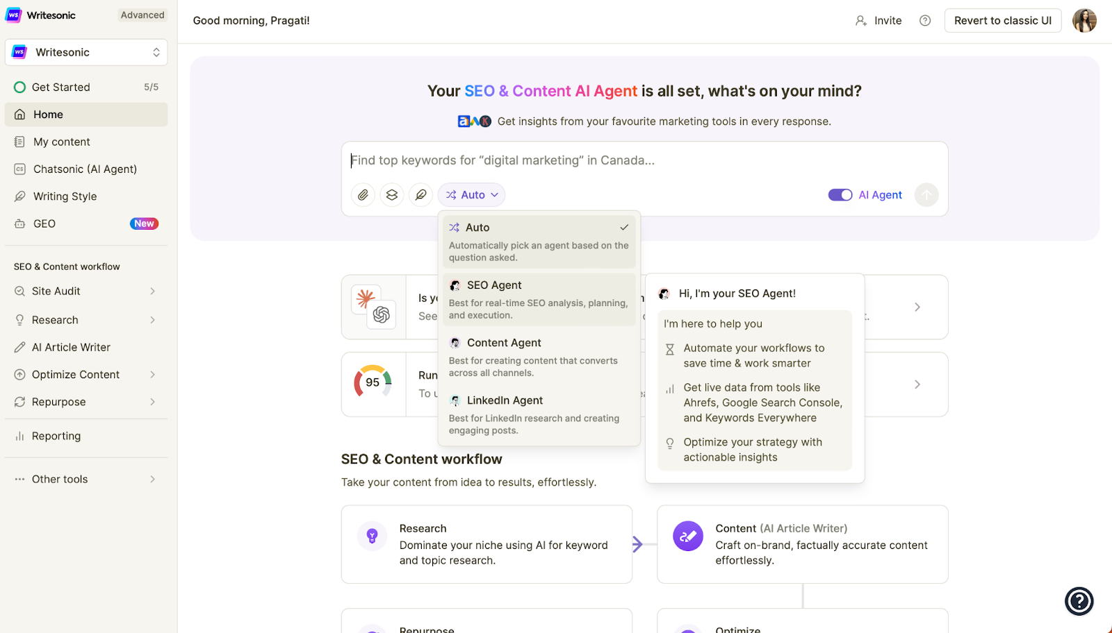 Writesonic SEO AI Agent - What is LLM Optimization