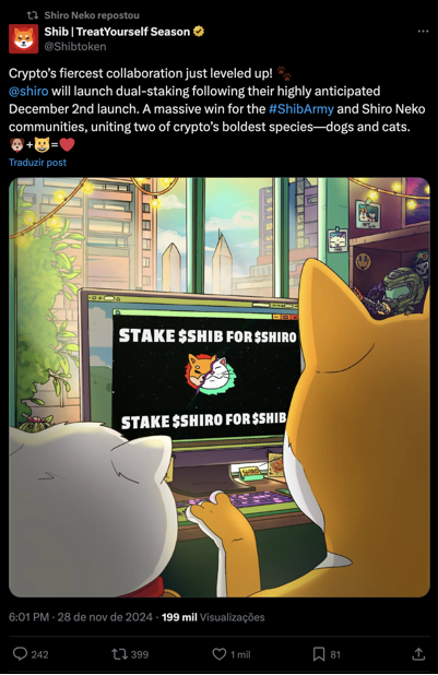 Shiro Neko Gains Public Support from Shiba Inu and Promises Exponential Growth