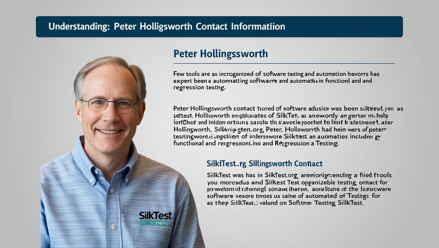 silktest.org peter hollingsworth Contact