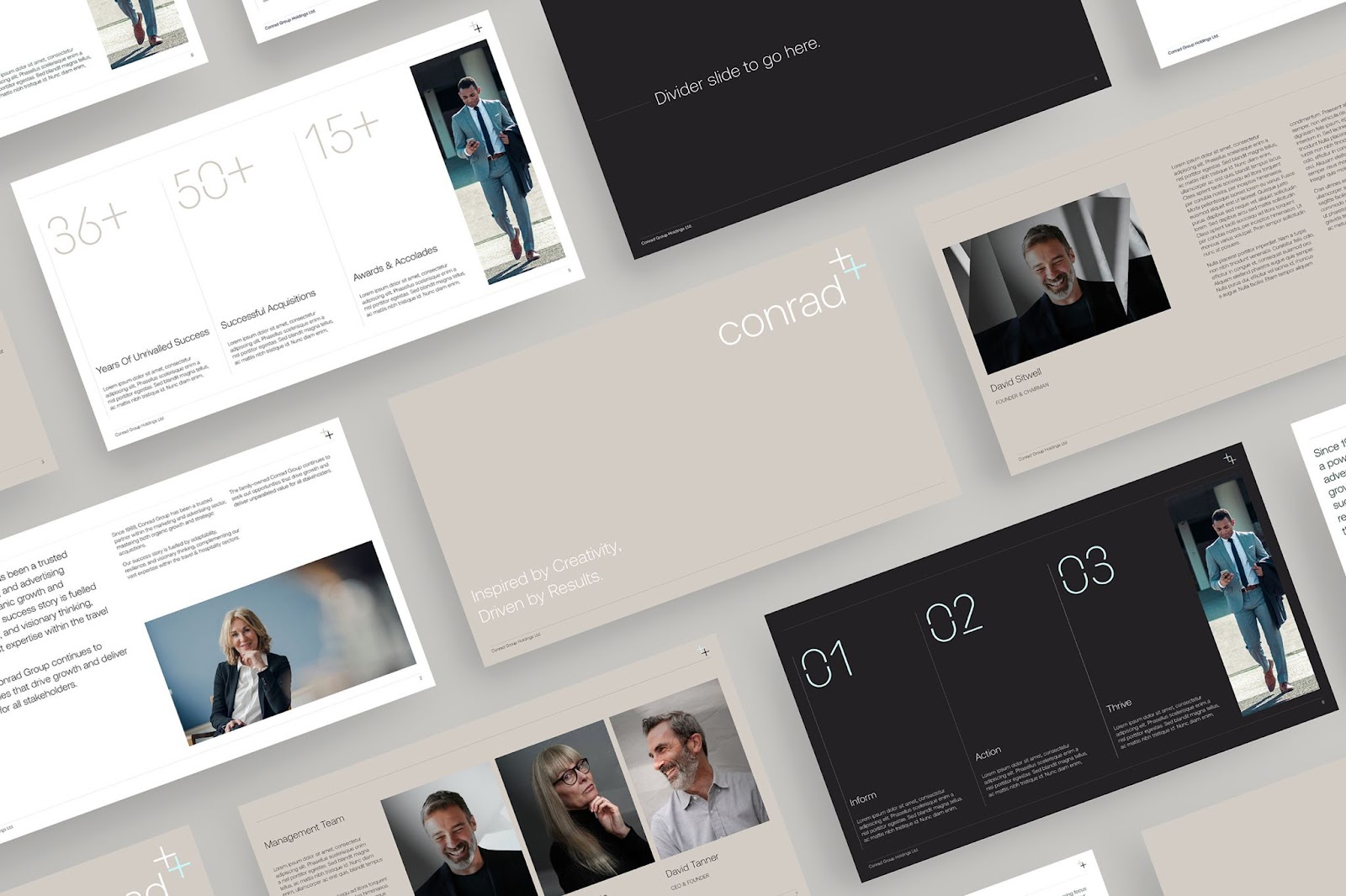 Image from the Branding: A Case Study of Conrad Group's Transformation article on Abduzeedo