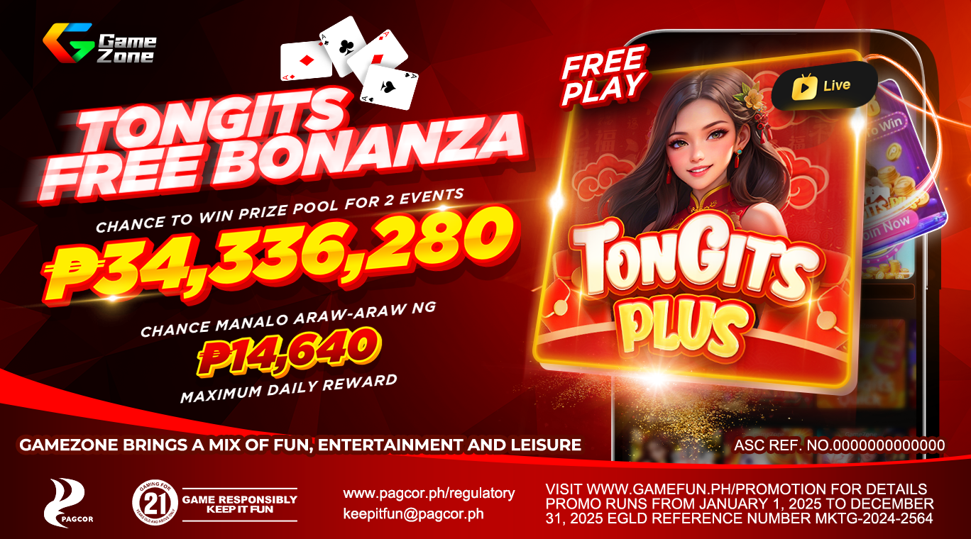 Play Tongits Plus Free Bonanza at GameZone Philippines!