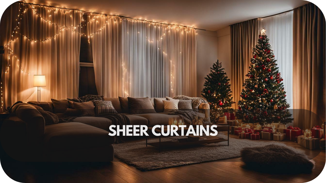 Light and airy sheer curtains to add a soft, festive touch to your windows.