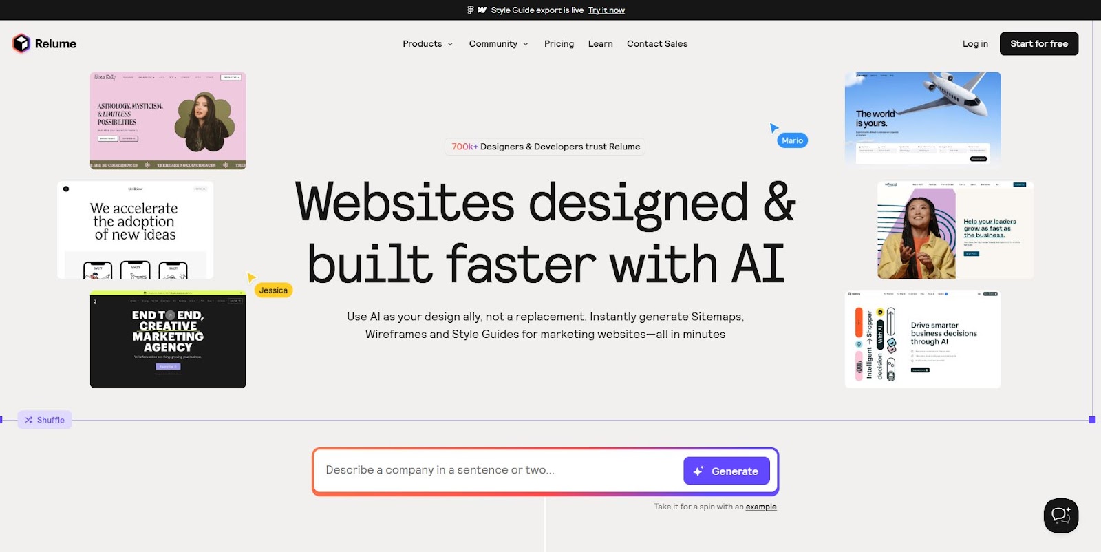 Websites with Relume AI
