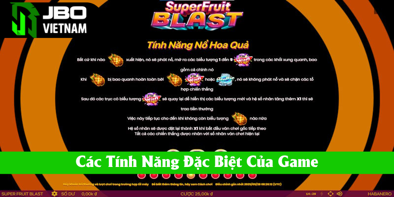 Các tính năng đặc biệt trong Super Fruit Blast