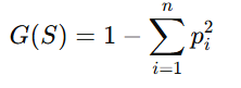 Calculating gini impurity