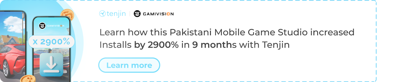 How Gamivision increase installs by 2900% with Tenjin