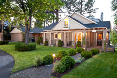 ways to enhance your homes curb appeal new outdoor lighting on home exterior and lawn walkway custom built michigan