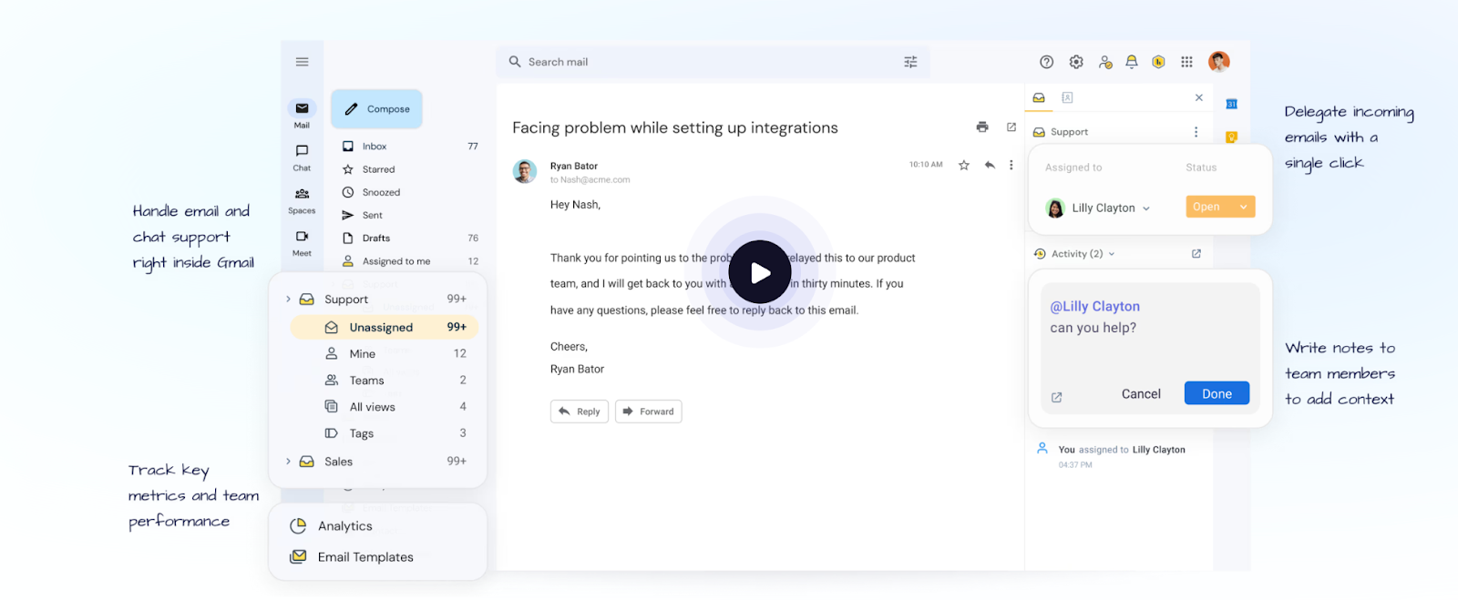 Centralized inbox to keep all communications in one place with Hiver