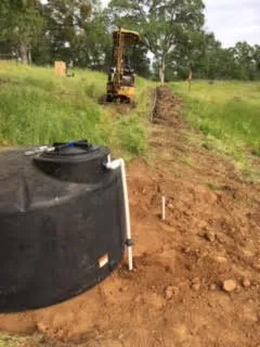 Irrigation holding tank