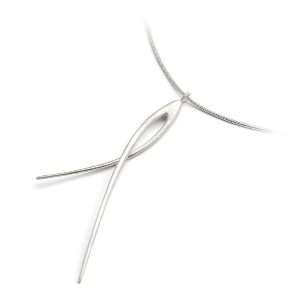 silver strand necklace