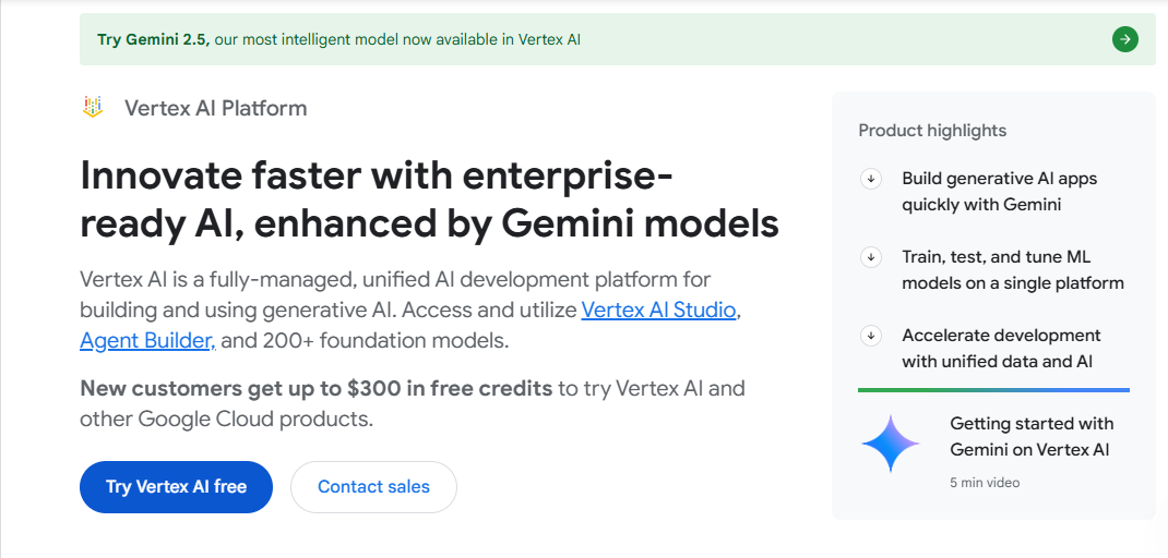 Google Vettex AI Cloud Platform