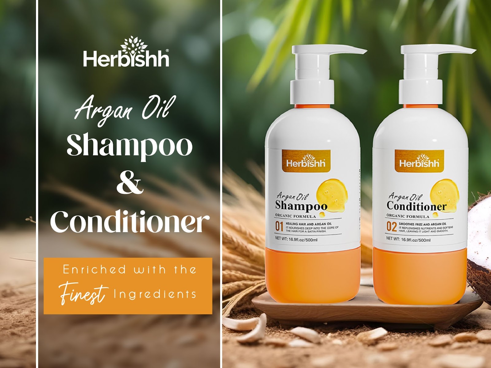 Herbishh Argan Oil Shampoo & Conditioner