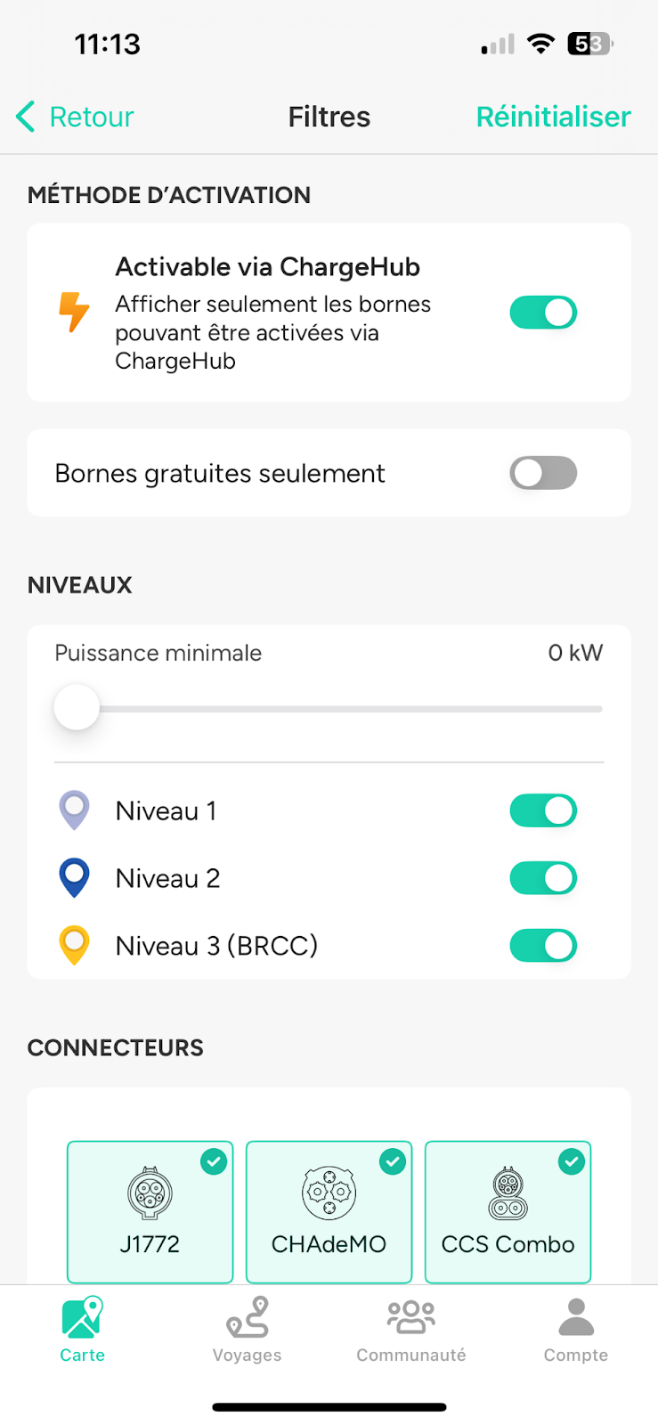 carte de recharge pour voiture électrique