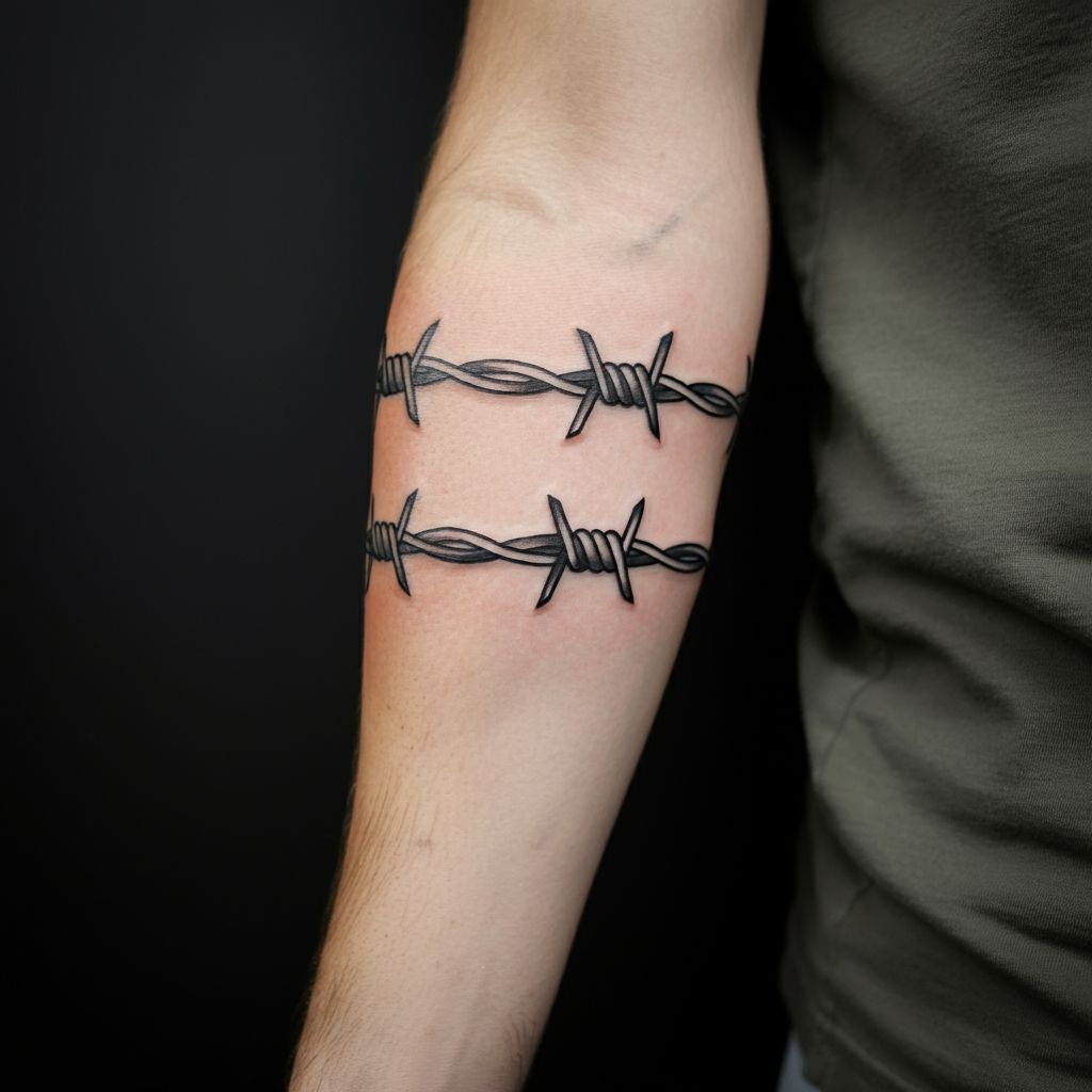Traditional Barbed Wire Tattoo