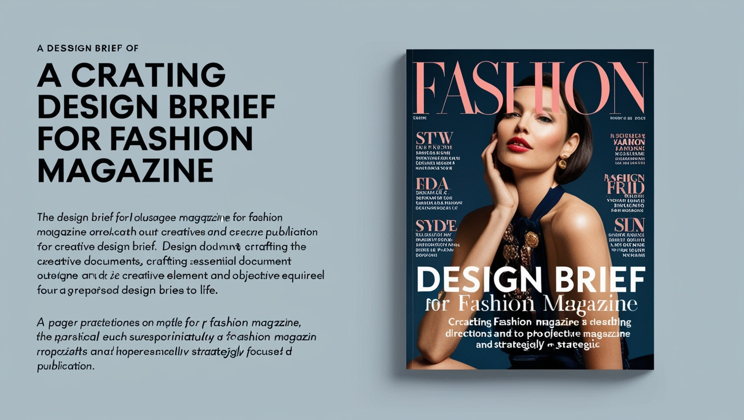 Design Brief for Fashion Magazine
