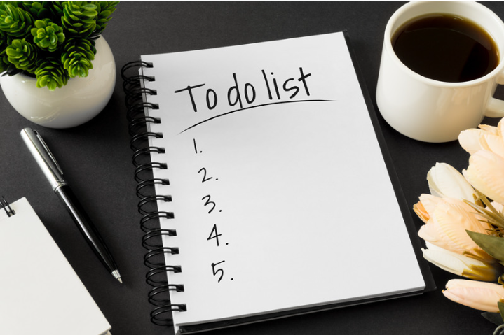 A detailed to-do list illustrating time blocking for efficient task management.