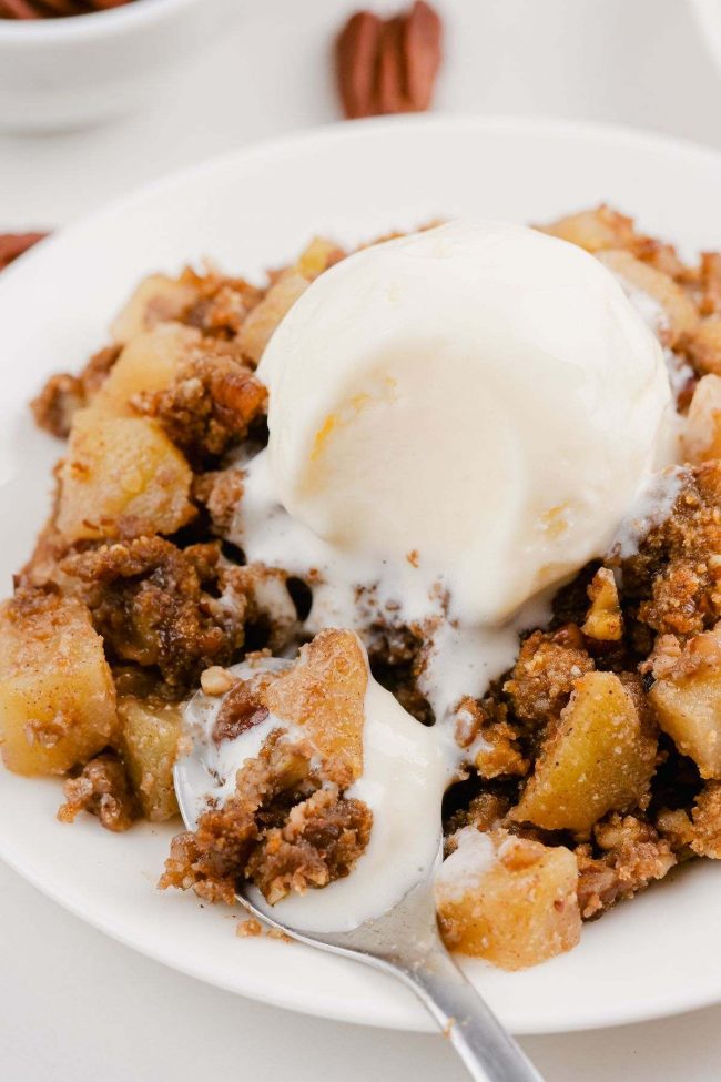 A healthier choice for apple crisp, from Texanerin Baking.