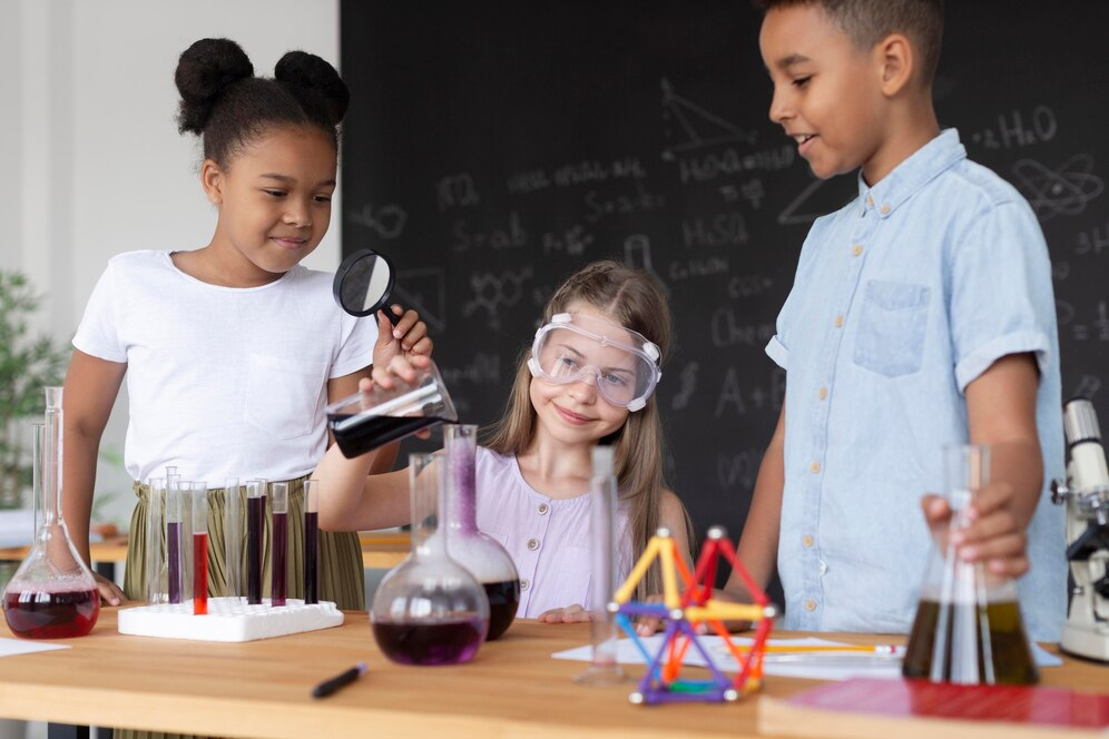 Give children space to explore new interests and passions, from painting to experimenting with science kits.