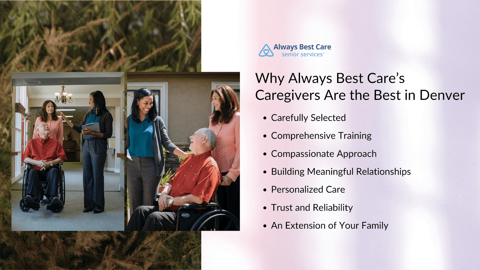 This infographic details why Always Best Care's caregivers are the best in Denver