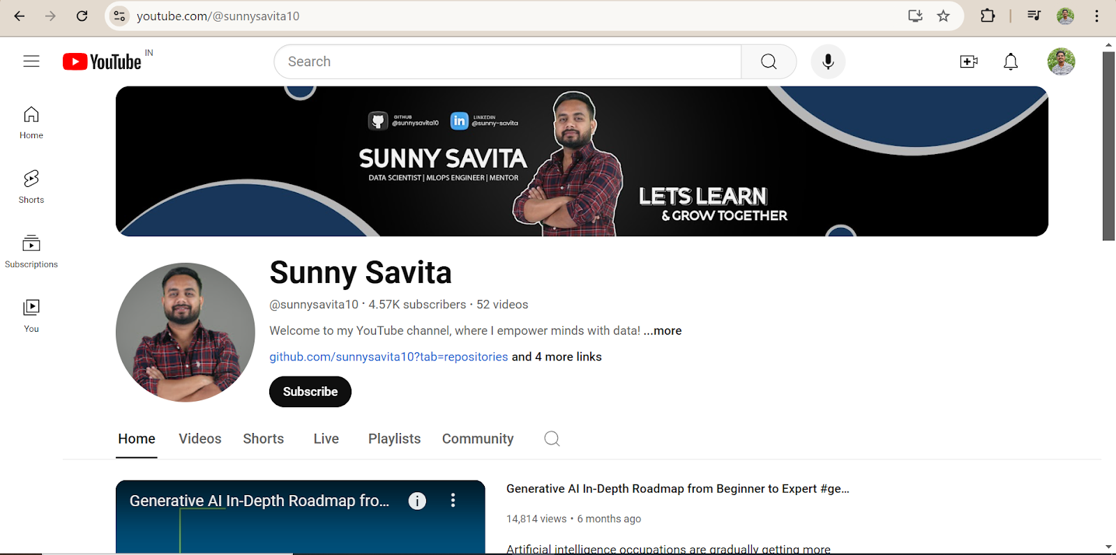 Sunny Savita YouTube Channel