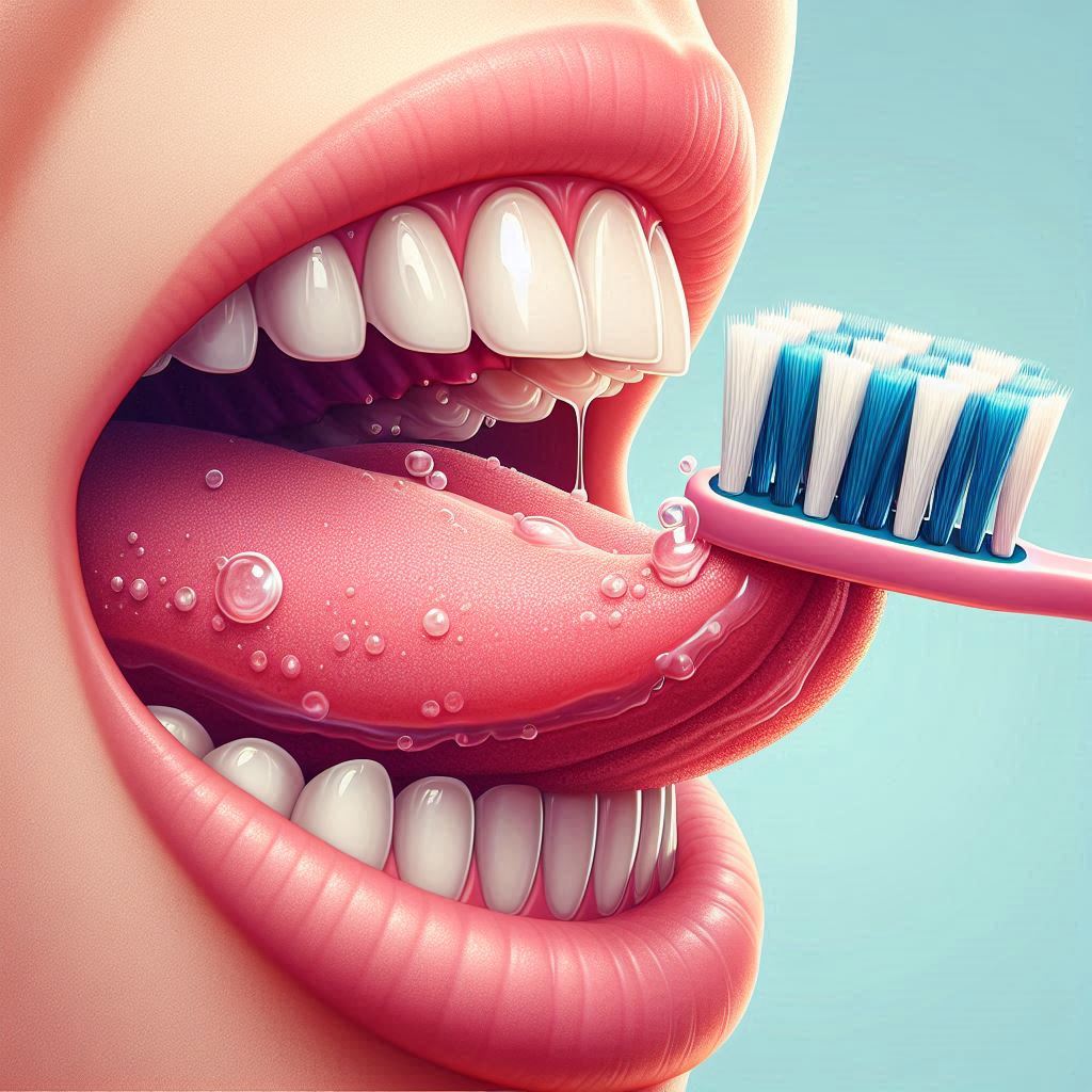 Can I use my toothbrush to clean my tongue?