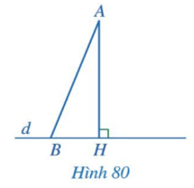 BÀI 8: ĐƯỜNG VUÔNG GÓC VÀ ĐƯỜNG XIÊNKhởi độngCâu hỏi: Cầu Bãi Cháy nối Hòn Gai và Bãi Cháy (Quảng Ninh). Trụ cầu và dây cáp của cầu gợi nên hình ảnh đường vuông góc và đường xiên. Đường vuông góc và đường xiên có tính chất như thế nào?Đáp án chuẩn:Hai đường thẳng cắt nhau ở góc vuông.Một đường mà khi giao nhau với một đường thẳng khác sẽ tạo ra một góc không đo được 90º I. Đường vuông góc và đường xiênBài 1: Cho tam giác ABC vuông tại A.a. Khoảng cách từ điểm B đến đường thẳng AC bằng độ dài đoạn thẳng nào?b. Đoạn thẳng nào là một đường xiên kẻ từ điểm B đến đường thẳng AC.Đáp án chuẩn:a) BA.b) BC II. Quan hệ giữa đường vuông góc và đường xiênBài 1: Giả sử AH, AB lần lượt là đường vuông góc và đường xiên kẻ từ điểm A đến đường thẳng d. Trong tam giác AHB, hãy so sánh:a. Số đo góc AHB và số đo góc ABH.b. Độ dài cạnh AB và độ dài cạnh AHĐáp án chuẩn:a) >b) >Bài 2: Cho tam giác nhọn ABC, B>C. Gọi H là hình chiếu của A trên BC. Sắp xếp các đoạn thẳng AB, AH, AC theo thứ tự độ dài tăng dầnĐáp án chuẩn:AH; AB; AC.III. Bài tập