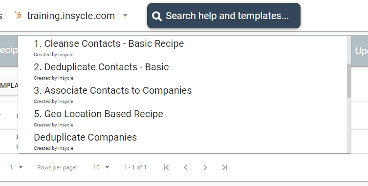 Insycle recipe example