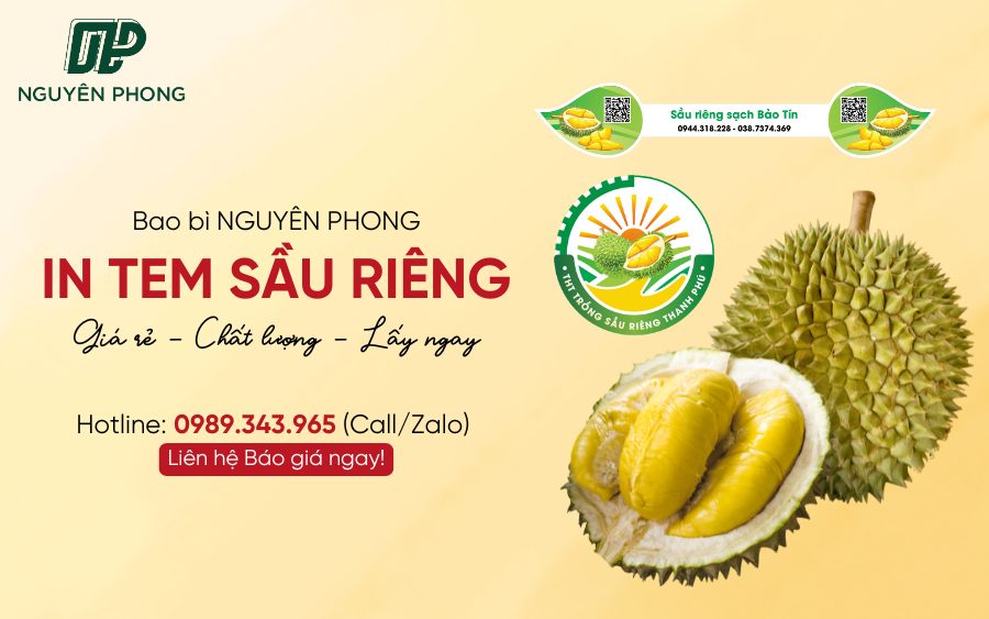 Tem sầu riêng là yếu tố quan trọng giúp nâng tầm giá trị và khẳng định chất lượng của quả sầu riêng.