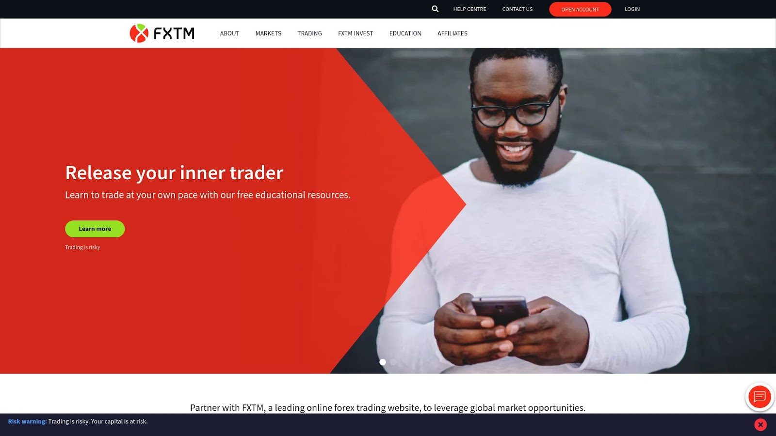 FXTM homepage