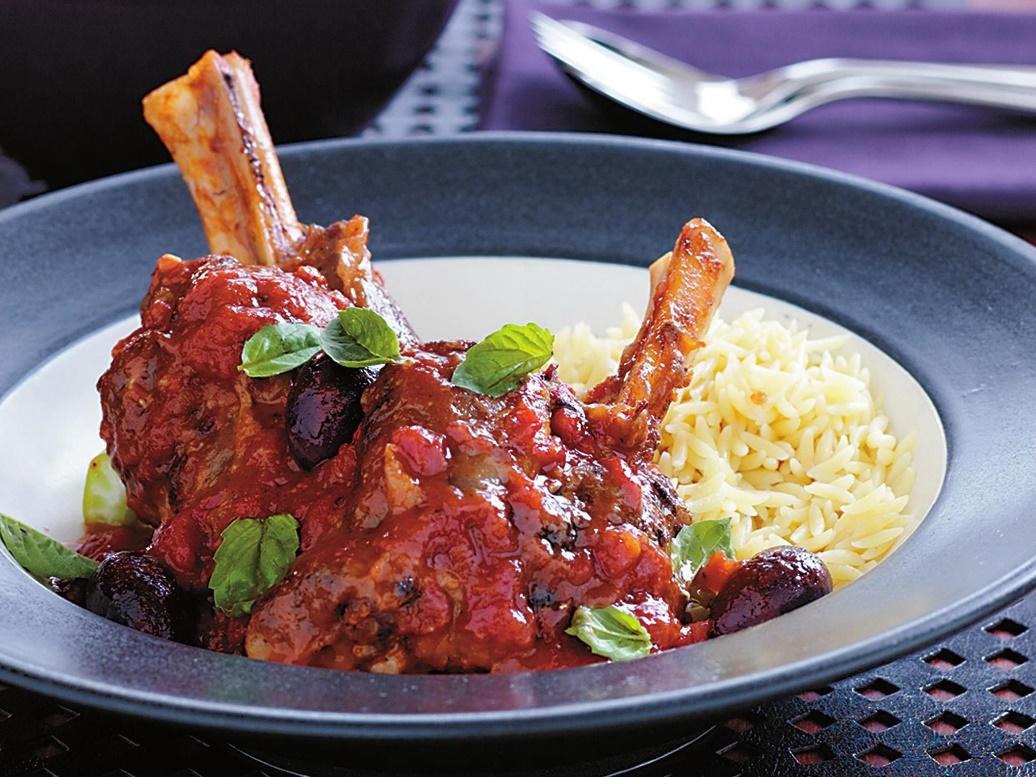 Slow-roasted lamb shanks with tomato and olives | Recipe | Slow roast ...