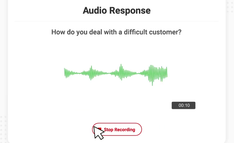 Assessment Methods For Recruitment - Audio Response Quiz