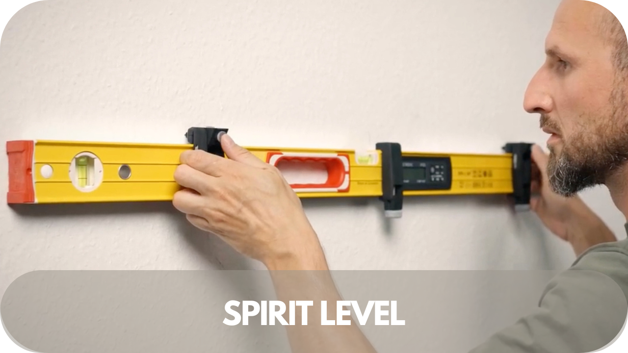 Ensure perfect alignment with a reliable spirit level for blind installation.