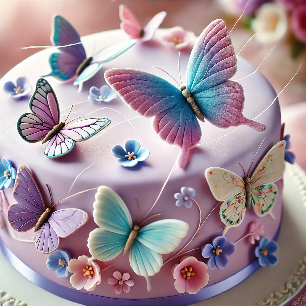 Minimalist Butterfly Cake Designs