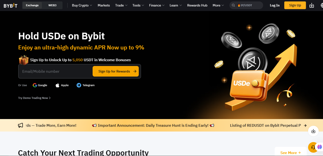 Bybit homepage
