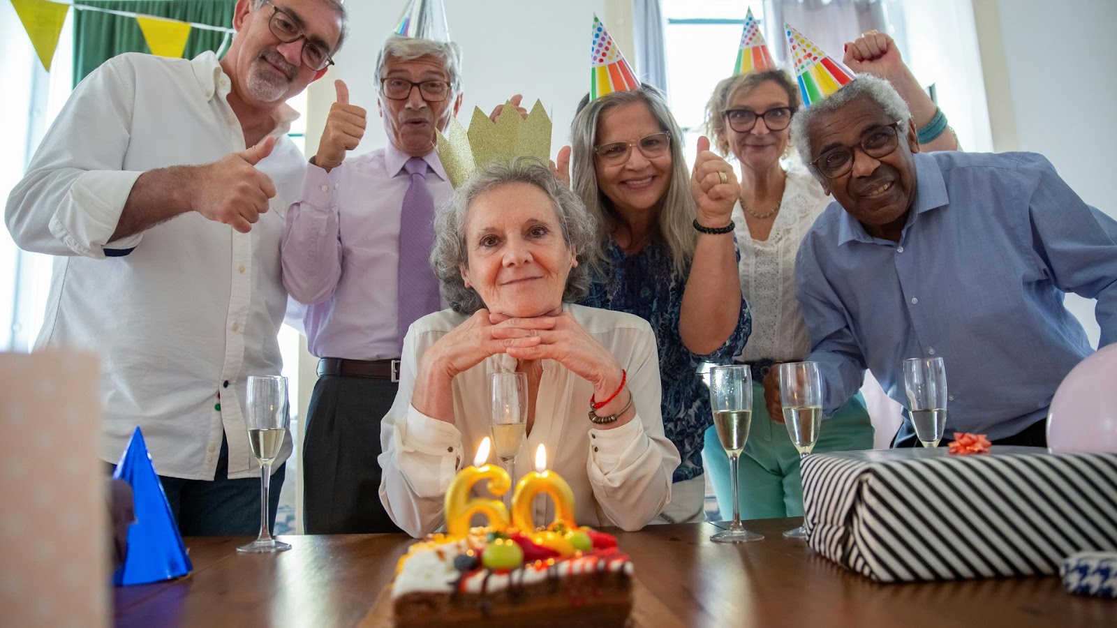Six incredible decades of life for your friend is a sign of all the experiences, hurdles faced and memories created along the way.&nbsp;