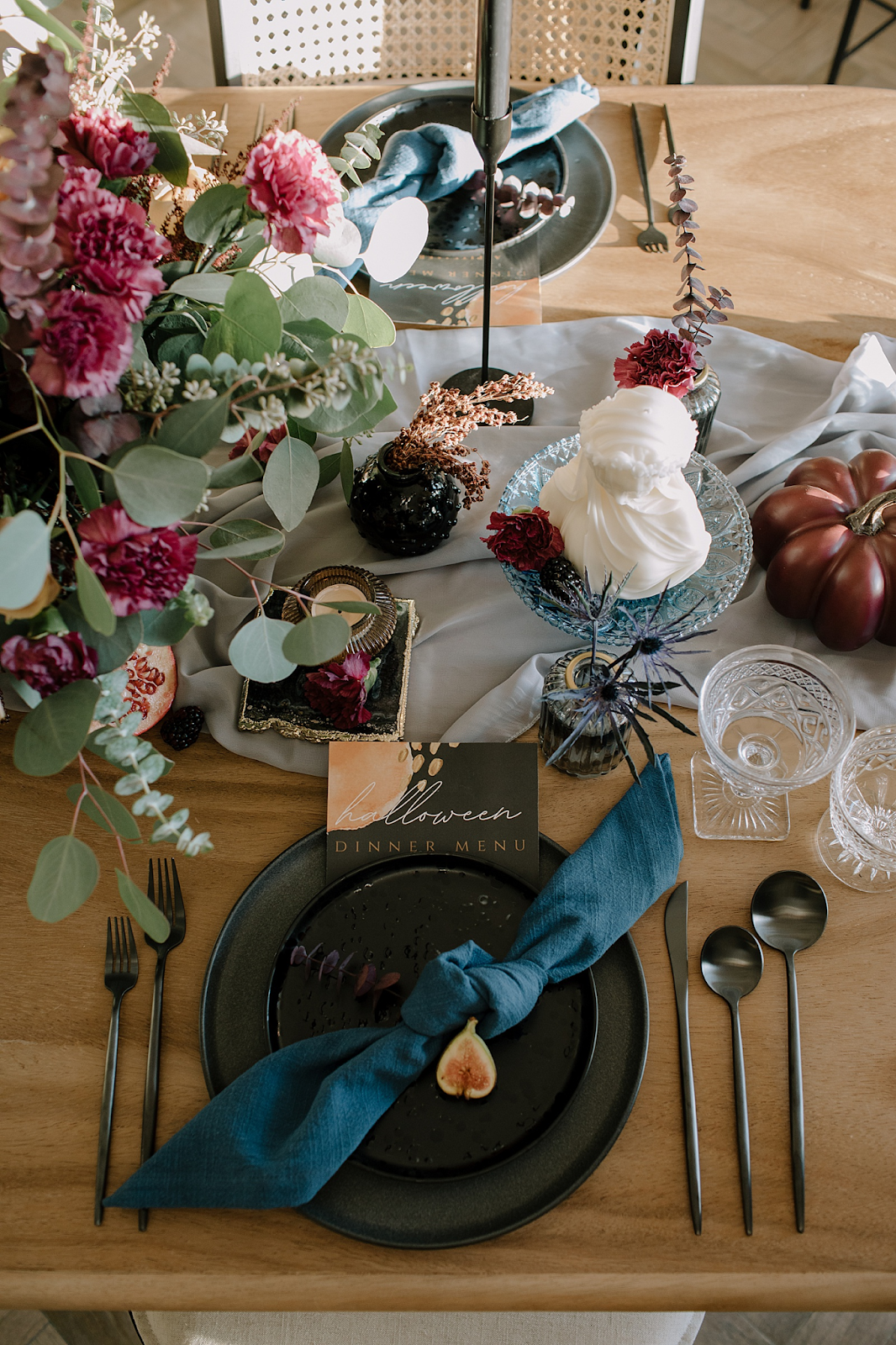 Dark & Moody Halloween tablescape