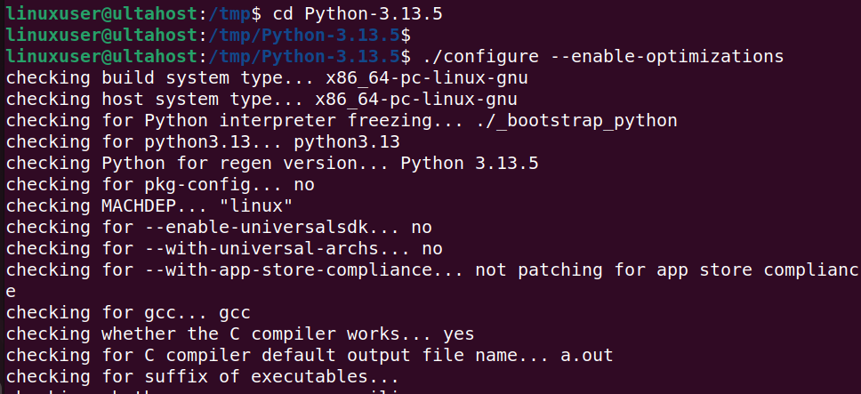 Prepare and Optimize Python for Installation