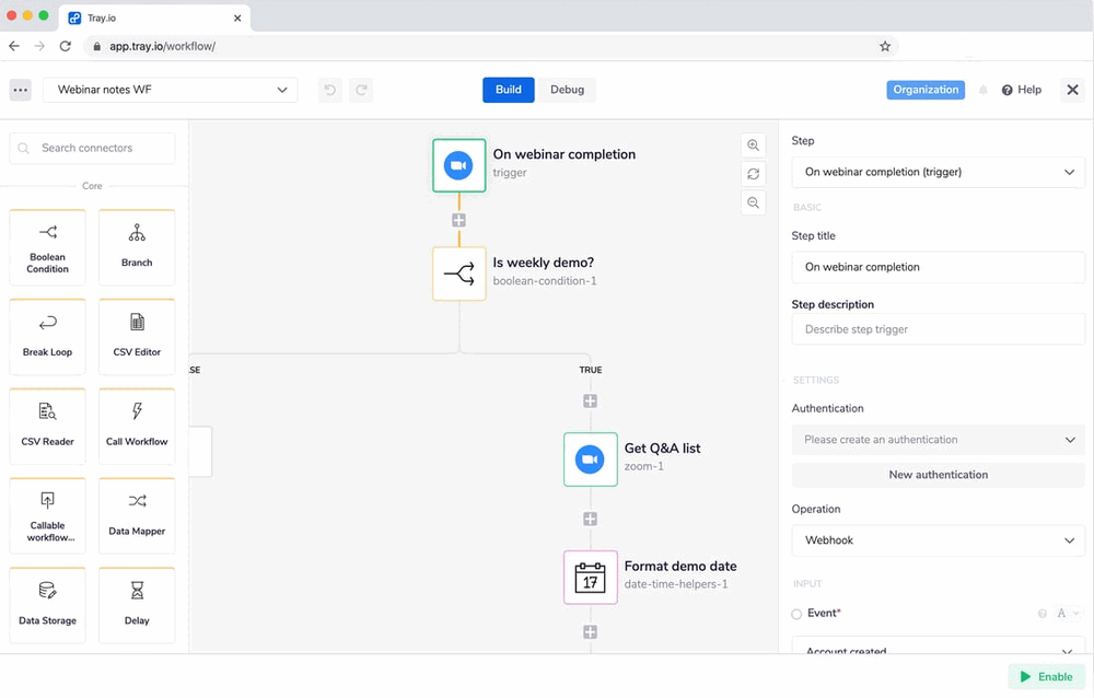 tray.ai, best for businesses looking for a highly customizable and embeddable iPaaS solution