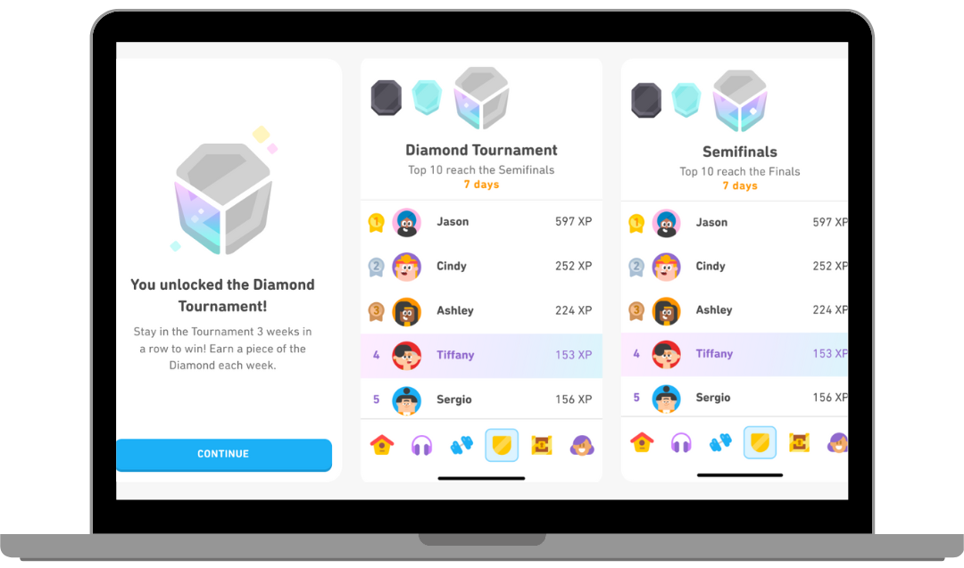 social media gamification - Duolingo