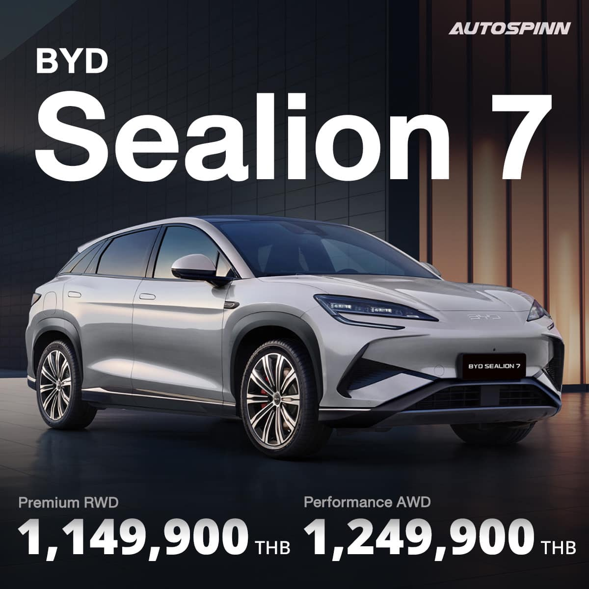 รถไฟฟ้ารุ่นใหม่ 2025 น่าใช้ BYD Sealion 7