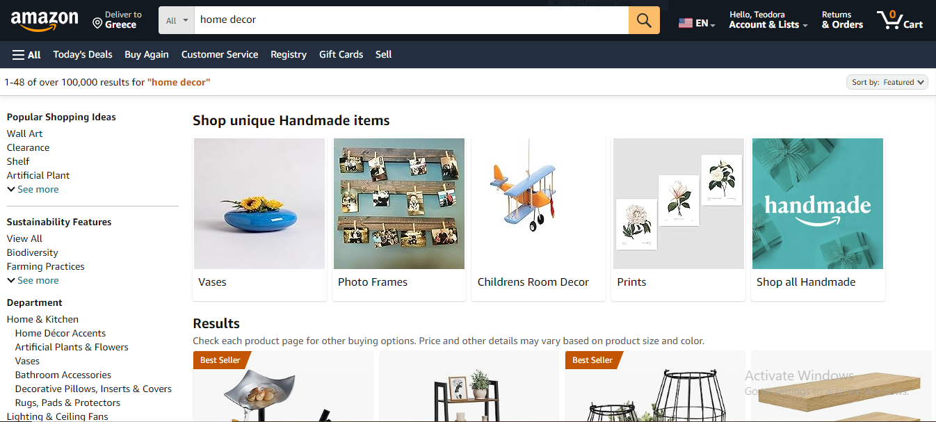 amazon handmade items fob shipping point