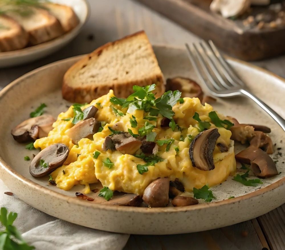 Scrambled Eggs with Mushrooms