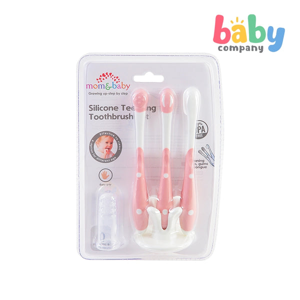 Mom & Baby Silicone Teething Toothbrush Set