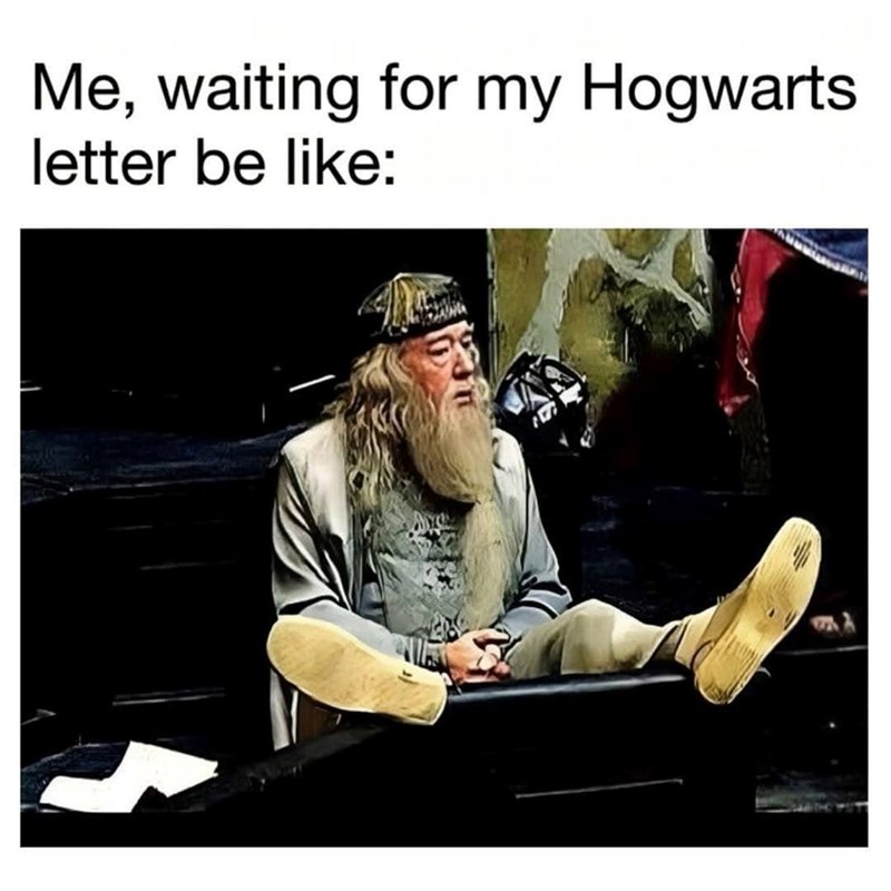 Me, waiting for my Hogwarts letter be like: