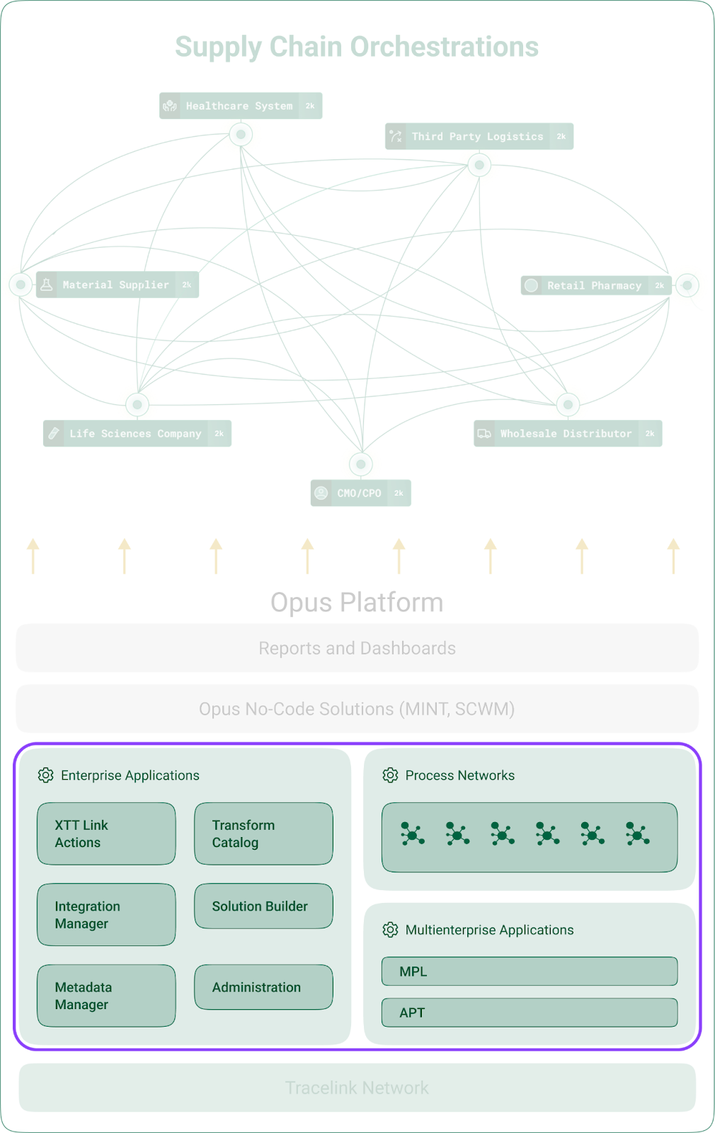 Enterprise applications and process networks